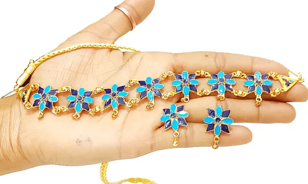 Assamese_Traditional_Gold_Plated_Multi_Colour_Golpata_Necklace_Set_For_Women